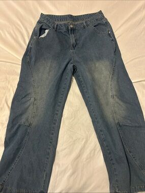 Men's Bootcut Jeans in Washed Blue - Comfortable Everyday Fit
